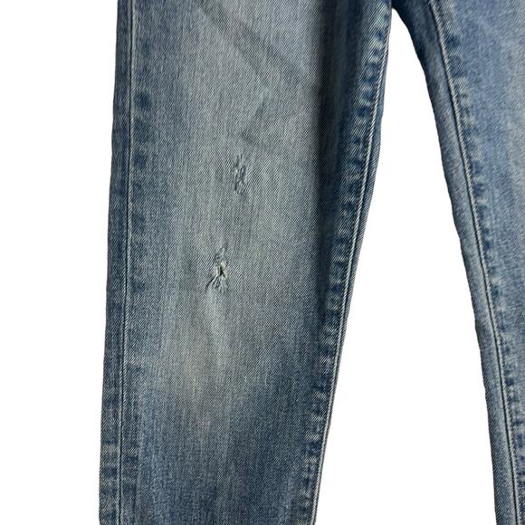 7 For All Mankind Peggi Tapered Straight High Rise Blue Denim Jeans Size 25 - Picture 7 of 15